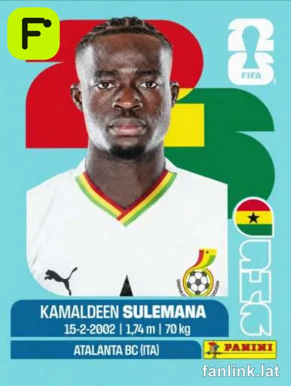 Kamaldeen Sulemana #GHA12 — Lámina Panini FIFA World Cup 2026