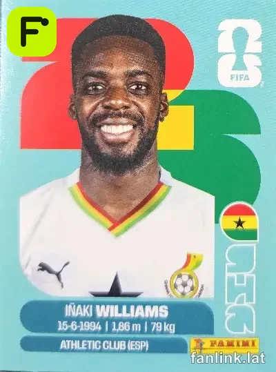 Inaki Williams #GHA15 — Lámina Panini FIFA World Cup 2026
