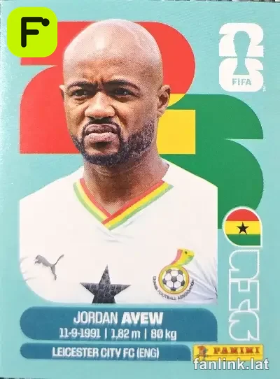 Jordan Ayew #GHA16 — Lámina Panini FIFA World Cup 2026