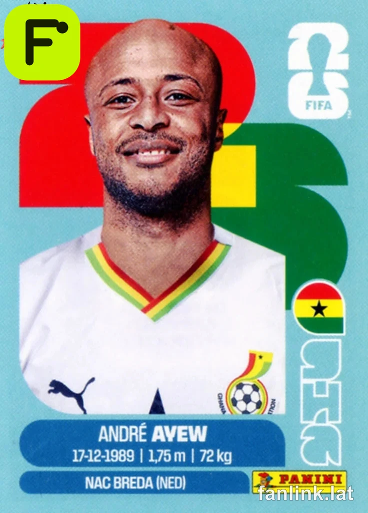 Andrew Ayew #GHA17 — Lámina Panini FIFA World Cup 2026