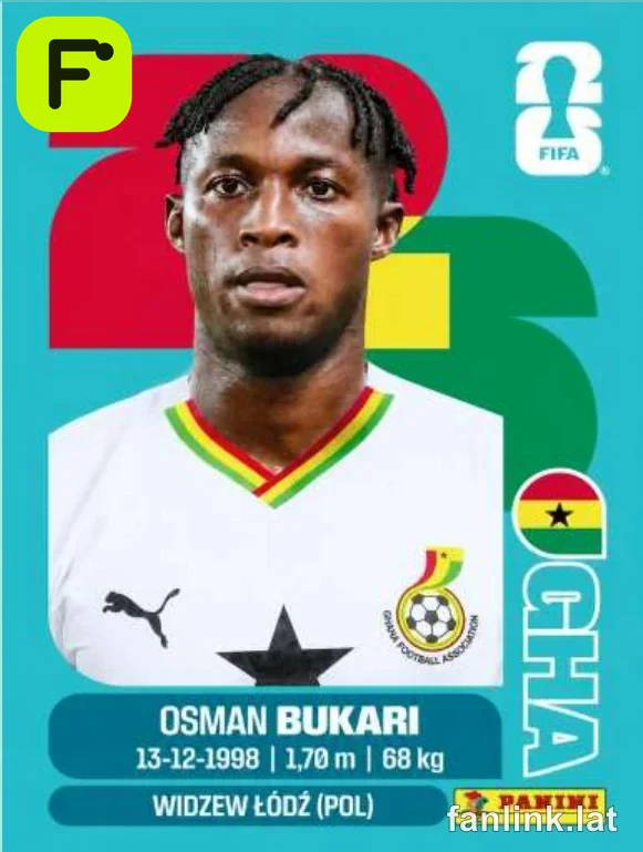 Osman Bukari #GHA19 — Lámina Panini FIFA World Cup 2026