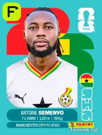 Antoine Semenyo #GHA20 — Lámina Panini FIFA World Cup 2026