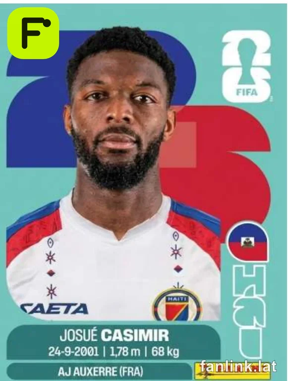 Josue Casimir #HAI16 — Lámina Panini FIFA World Cup 2026