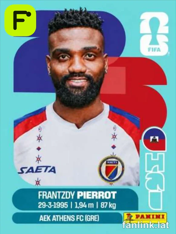 Frantzdy Pierrot #HAI20 — Lámina Panini FIFA World Cup 2026