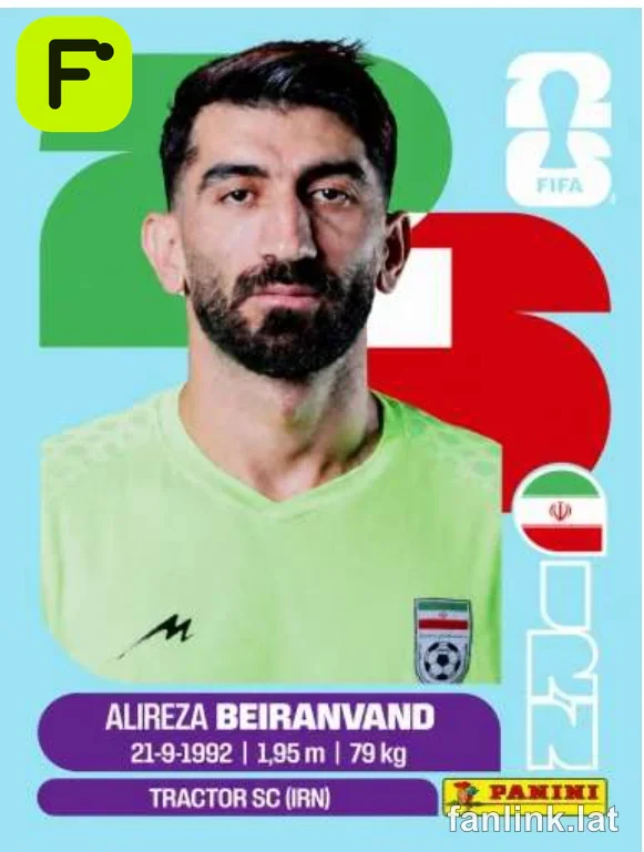 Alirez Beiranvand #IRN2 — Lámina Panini FIFA World Cup 2026