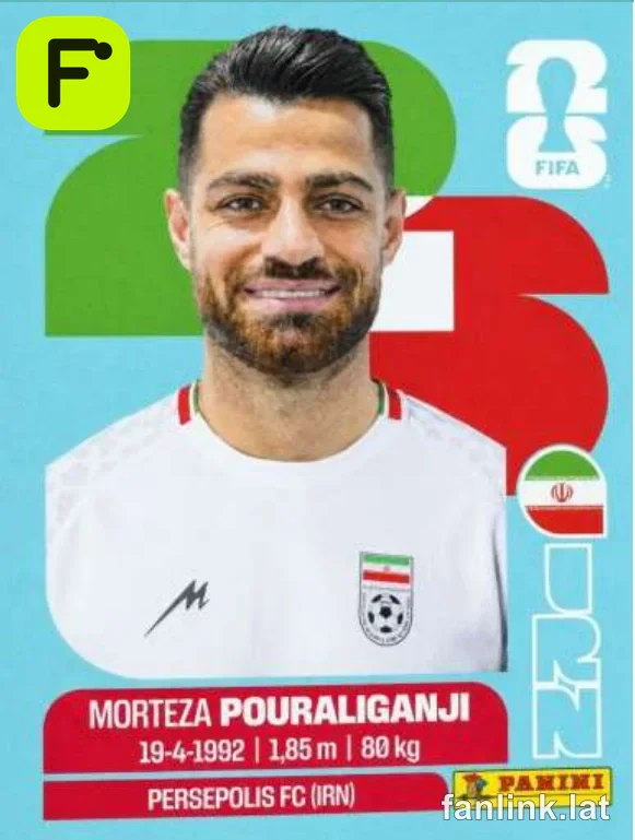 Morteza Pouraliganji #IRN3 — Lámina Panini FIFA World Cup 2026