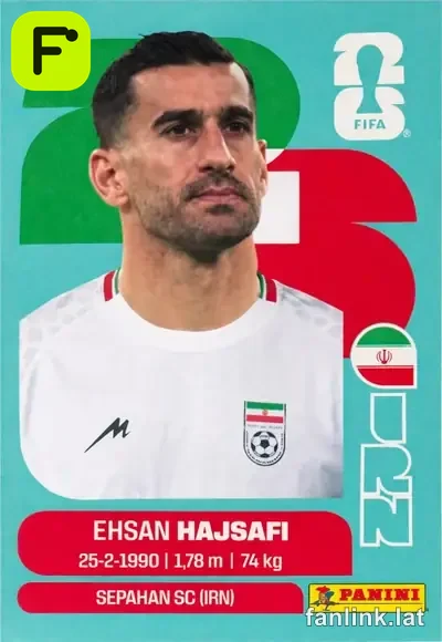 Ehsan Hajsafi #IRN4 — Lámina Panini FIFA World Cup 2026