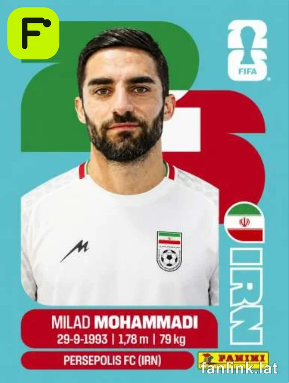 Milad Mohammadi #IRN5 — Lámina Panini FIFA World Cup 2026