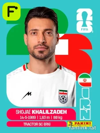 Shojae Khalilzadeh #IRN6 — Lámina Panini FIFA World Cup 2026