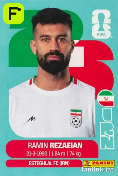 Ramin Rezaeian #IRN7 — Lámina Panini FIFA World Cup 2026