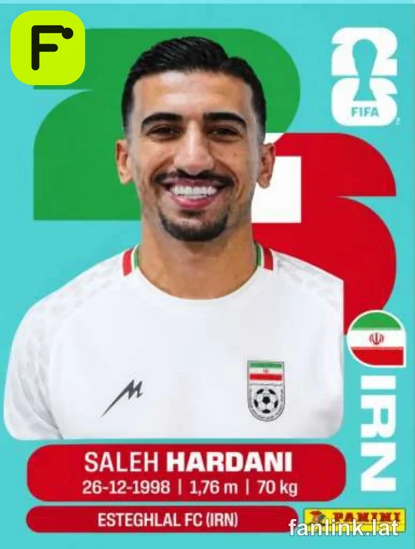 Saleh Hardani #IRN10 — Lámina Panini FIFA World Cup 2026