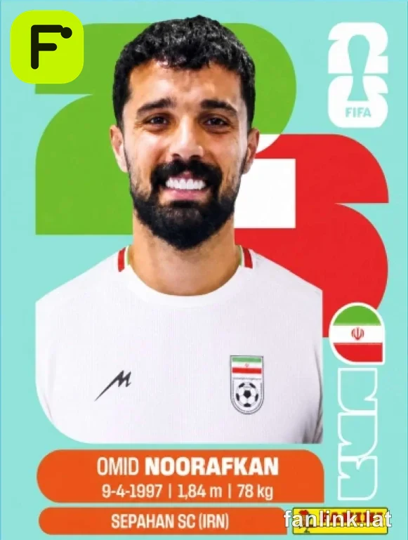 Omid Noorafkan #IRN14 — Lámina Panini FIFA World Cup 2026