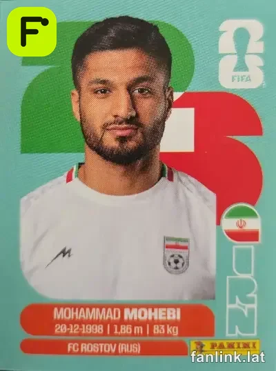 Mohammad Mohebi #IRN16 — Lámina Panini FIFA World Cup 2026