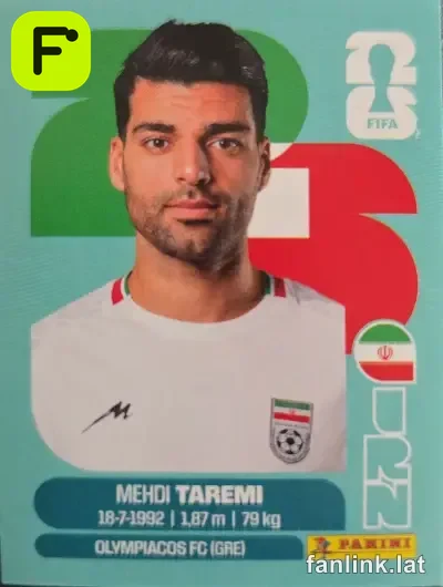 Mehdi Taremi #IRN18 — Lámina Panini FIFA World Cup 2026