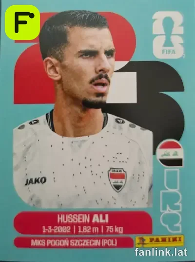 Hussein Ali #IRQ4 — Lámina Panini FIFA World Cup 2026