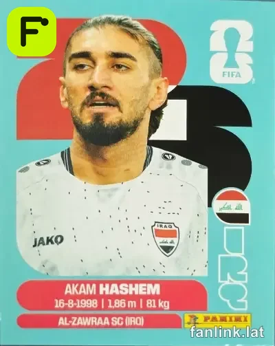 Akam Hashem #IRQ5 — Lámina Panini FIFA World Cup 2026