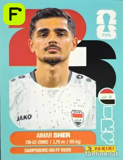 Aimar Sher #IRQ15 — Lámina Panini FIFA World Cup 2026