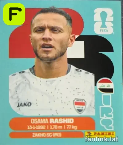 Osama Rashid #IRQ17 — Lámina Panini FIFA World Cup 2026