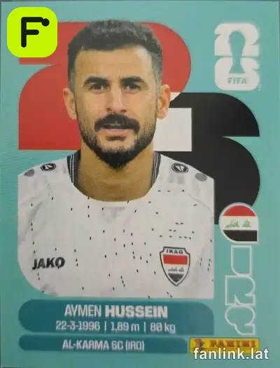Aymen Hussein #IRQ19 — Lámina Panini FIFA World Cup 2026