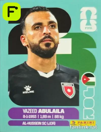 Yazeed Abulaila #JOR2 — Lámina Panini FIFA World Cup 2026
