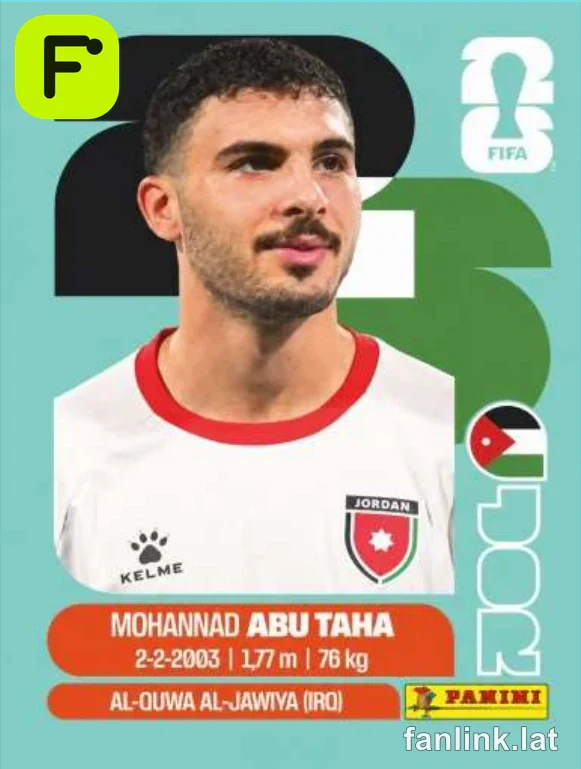 Mohannad Abu Taha #JOR12 — Lámina Panini FIFA World Cup 2026