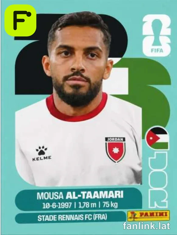 Musa Al-Taamari #JOR15 — Lámina Panini FIFA World Cup 2026