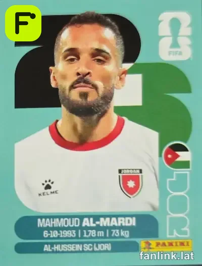 Mahmoud Al-Mardi #JOR17 — Lámina Panini FIFA World Cup 2026
