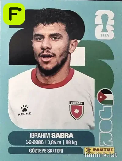 Ibrahim Sabra #JOR20 — Lámina Panini FIFA World Cup 2026