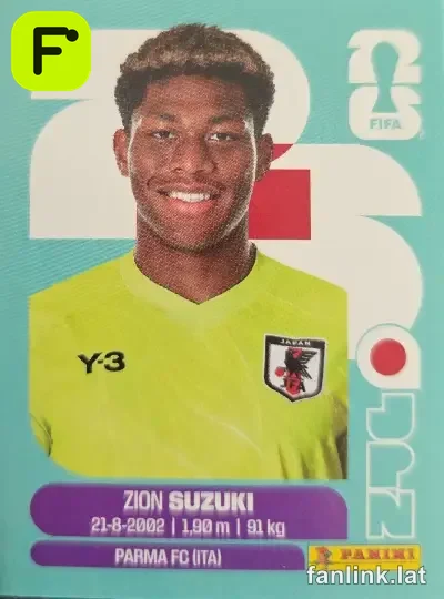 Zion Suzuki #JPN2 — Lámina Panini FIFA World Cup 2026