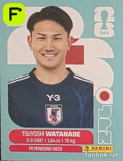 Tsuyoshi Watanabe #JPN7 — Lámina Panini FIFA World Cup 2026