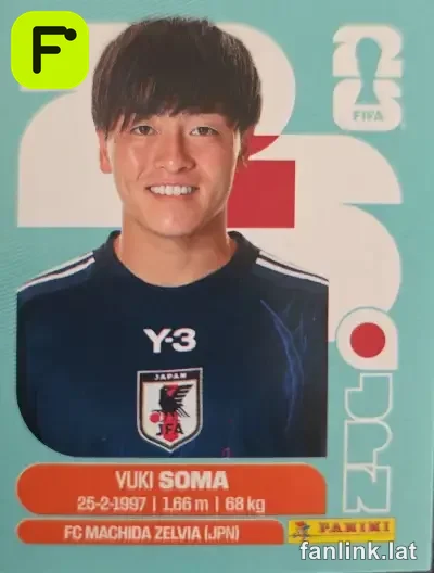 Yuki Soma #JPN9 — Lámina Panini FIFA World Cup 2026