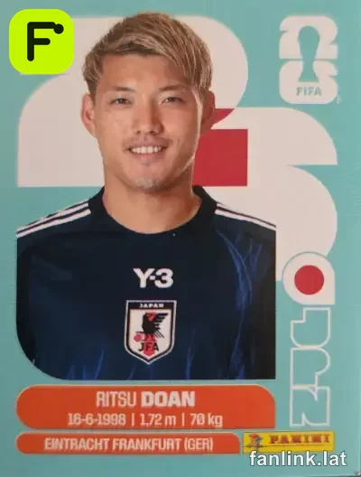 Ritsu Doan #JPN14 — Lámina Panini FIFA World Cup 2026