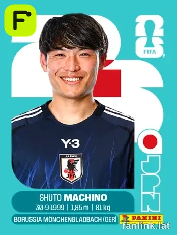 Shuto Machino #JPN17 — Lámina Panini FIFA World Cup 2026