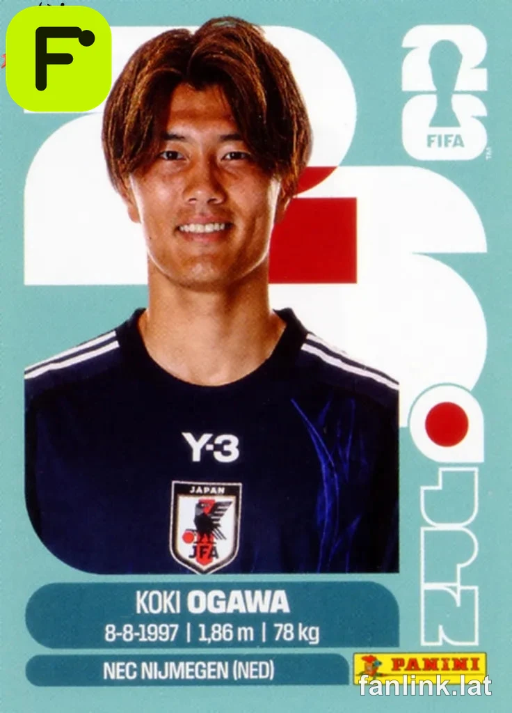 Koki Ogawa #JPN19 — Lámina Panini FIFA World Cup 2026