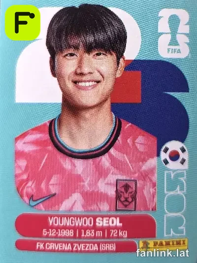 Young-woo Seol #KOR6 — Lámina Panini FIFA World Cup 2026