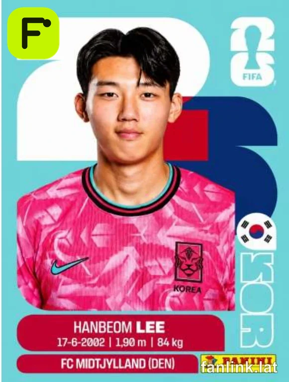 Han-beom Lee #KOR7 — Lámina Panini FIFA World Cup 2026
