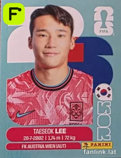 Tae-seok Lee #KOR8 — Lámina Panini FIFA World Cup 2026