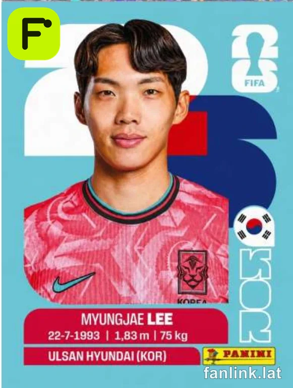 Myung-jae Lee #KOR9 — Lámina Panini FIFA World Cup 2026