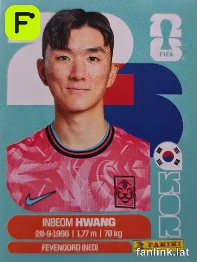 In-beom Hwang #KOR11 — Lámina Panini FIFA World Cup 2026