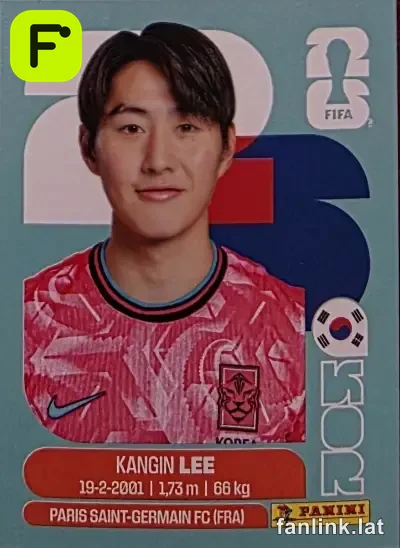 Kang-in Lee #KOR12 — Lámina Panini FIFA World Cup 2026