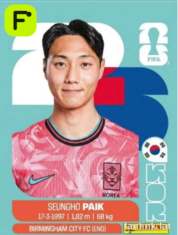 Seung-ho Paik #KOR14 — Lámina Panini FIFA World Cup 2026