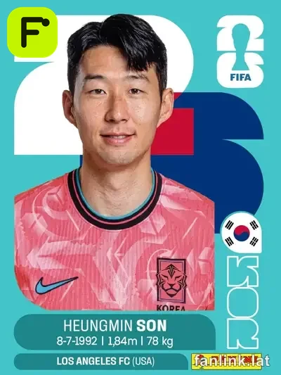 Heung-min Son #KOR18 — Lámina Panini FIFA World Cup 2026