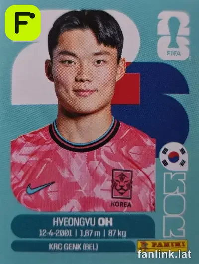 Hyeon-Gyu Oh #KOR20 — Lámina Panini FIFA World Cup 2026