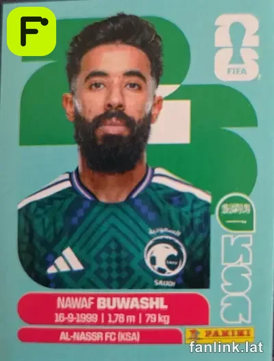 Nawaf Bouwashl #KSA5 — Lámina Panini FIFA World Cup 2026