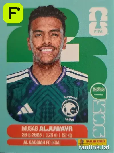 Musab Aljuwayr #KSA9 — Lámina Panini FIFA World Cup 2026