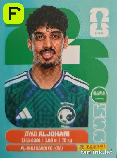 Ziyad Aljohani #KSA10 — Lámina Panini FIFA World Cup 2026