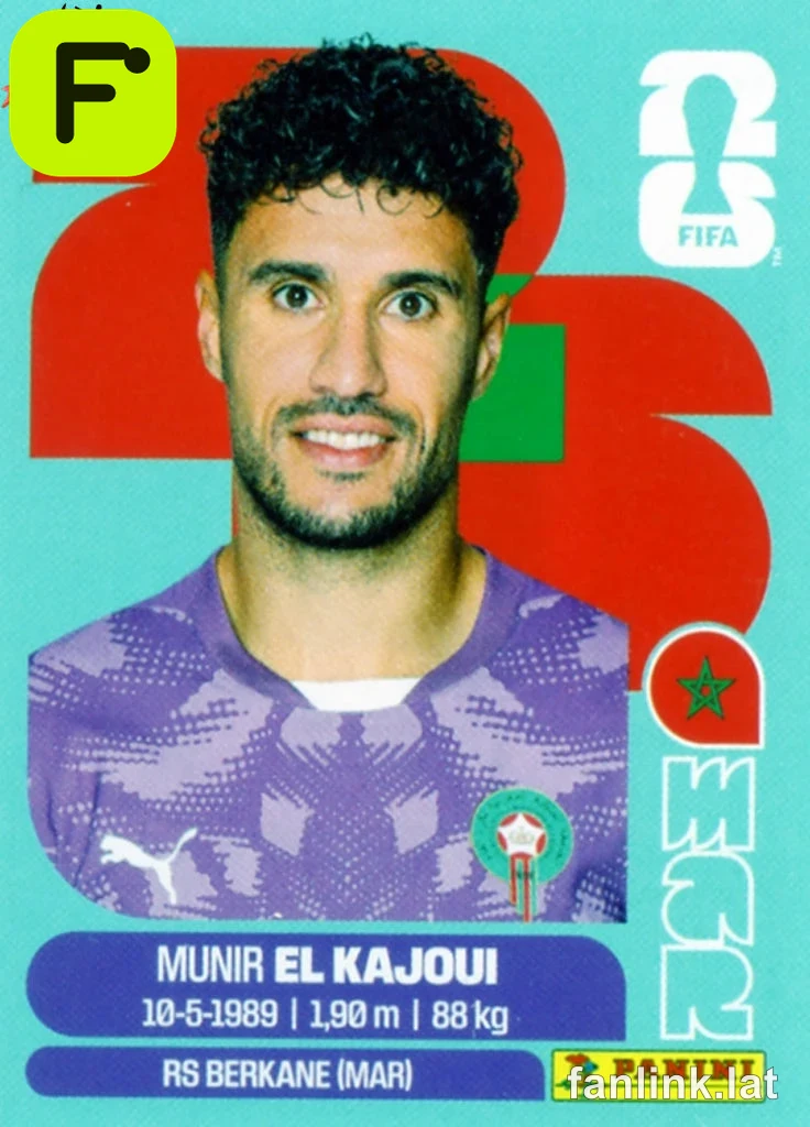 Munir El Kajoui #MAR3 — Lámina Panini FIFA World Cup 2026