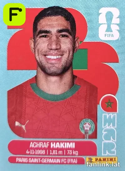 Achraf Hakimi #MAR4 — Lámina Panini FIFA World Cup 2026