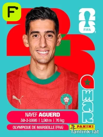 Nayef Aguerd #MAR6 — Lámina Panini FIFA World Cup 2026