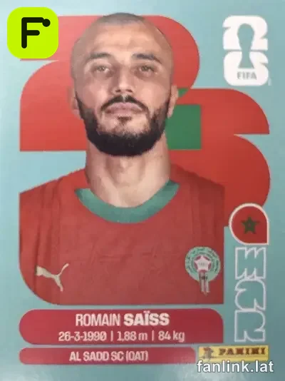 Roman Saiss #MAR7 — Lámina Panini FIFA World Cup 2026